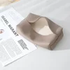 Creative Leather Tissue Box Nordic Simple Home Living Room Light Luxury Tissue Box Bedroom High-end Paper Tissue Box 6