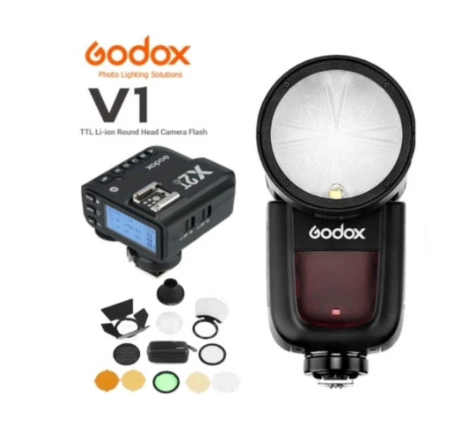 Godox V1 V1C V1N V1S V1F V1O Ttl Hss 1/8000S Speedlite Flash Con Xpro Trigger Per Canon Nikon Sony Fuji Olympus