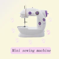 1set (11pcs) Mini Sewing Machine, Adjustable 2 Speed 2 Thread Sewing Machine, Portable Electric Sewing Machine With Foot Pedal, 1