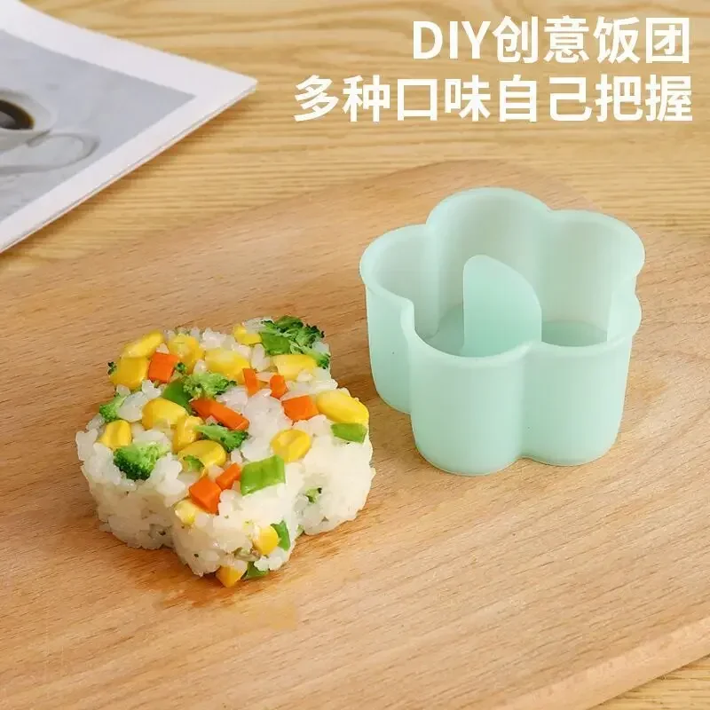 5PCS/Set DIY Sushi Mold Onigiri Rice Ball Food Press Triangular Sushi Maker Mold Kit Japanese Kitchen Bento Accessories
