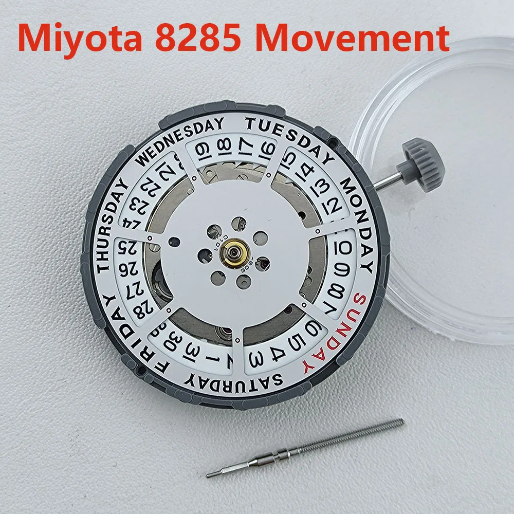 

Часы Miyota 8285 Мужские механические с двойным календарем и белым механизмом 8285