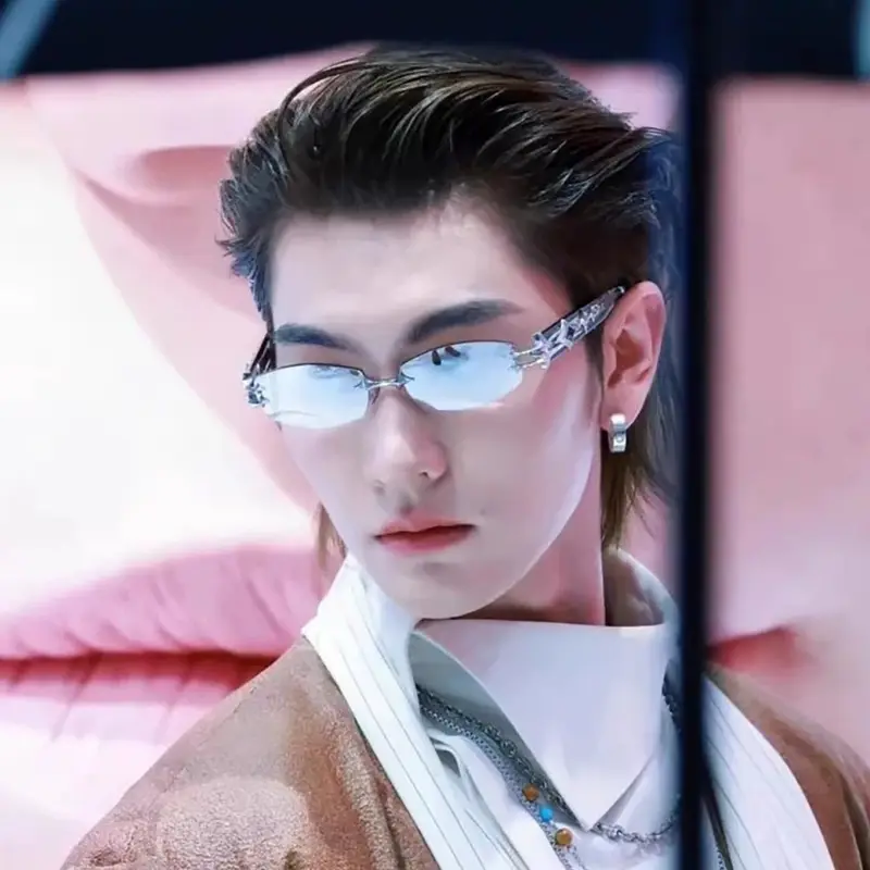 New Fashion Trend Leader World Luxury Personalized Sunglasses Men and Women Exquisite High End Temperament Frameless Sunglasses - Image 4