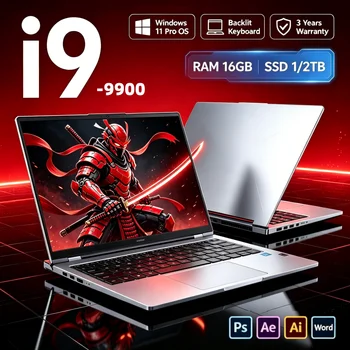 Intel Core i9-990015.6" FHD 1080P Slim Metal Gaming Laptop  32GB DDR4 RAM 2TB M.2 SSD Windows 11 Pro Fingerprint Unlock Backlit 1