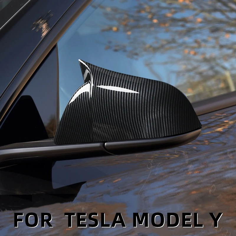 For Tesla Model Y Model Y Gt 20192022 Glossy Blackcarbon Fiber Style