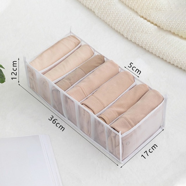 Underwear Storage box Foldable Drawer Organizer for Underwear Socks Shorts Bra Home Cabinet Clothes Organizers Washable