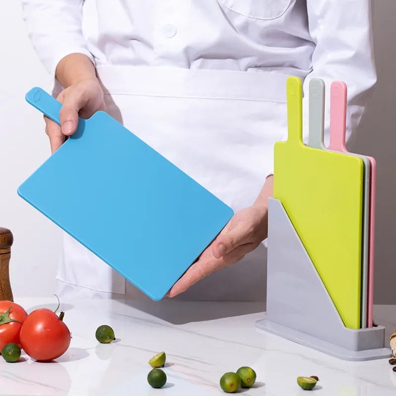 Home sorting cutting board 4-piece set base color box Raw and cooked sorting auxiliary food