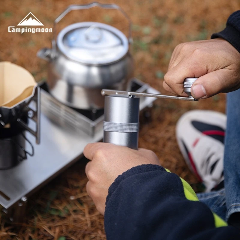 CAMPINGMOON Outdoor Camping Hand Brewed Coffee Grinder, Hand Cranked Coffee Mill, Stainless Steel Grinding Core 2