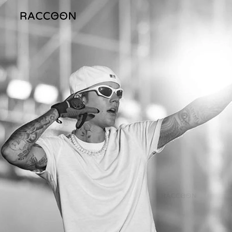 b926✨希少✨【PPFM】90s　00s　Y2K　八の字　ラムレザー　送料無料 80488 Futuristic Oversized Punk Y2K Sunglasses - UV400