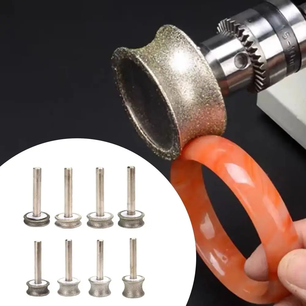 Diamond Concave Grinding Wheel Glass Drill Bits 6mm Shank