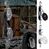 Rope Hoist Pulley System 5:1 Lifting Power 3/8 Rope Hoist Pulley Heavy Duty Multifunctional Rope Pulley With 2200 LBS Breaking 1