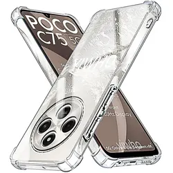Luxury Clear Transparent Shockproof Phone Case - Soft Full Cover Design for Poco C55