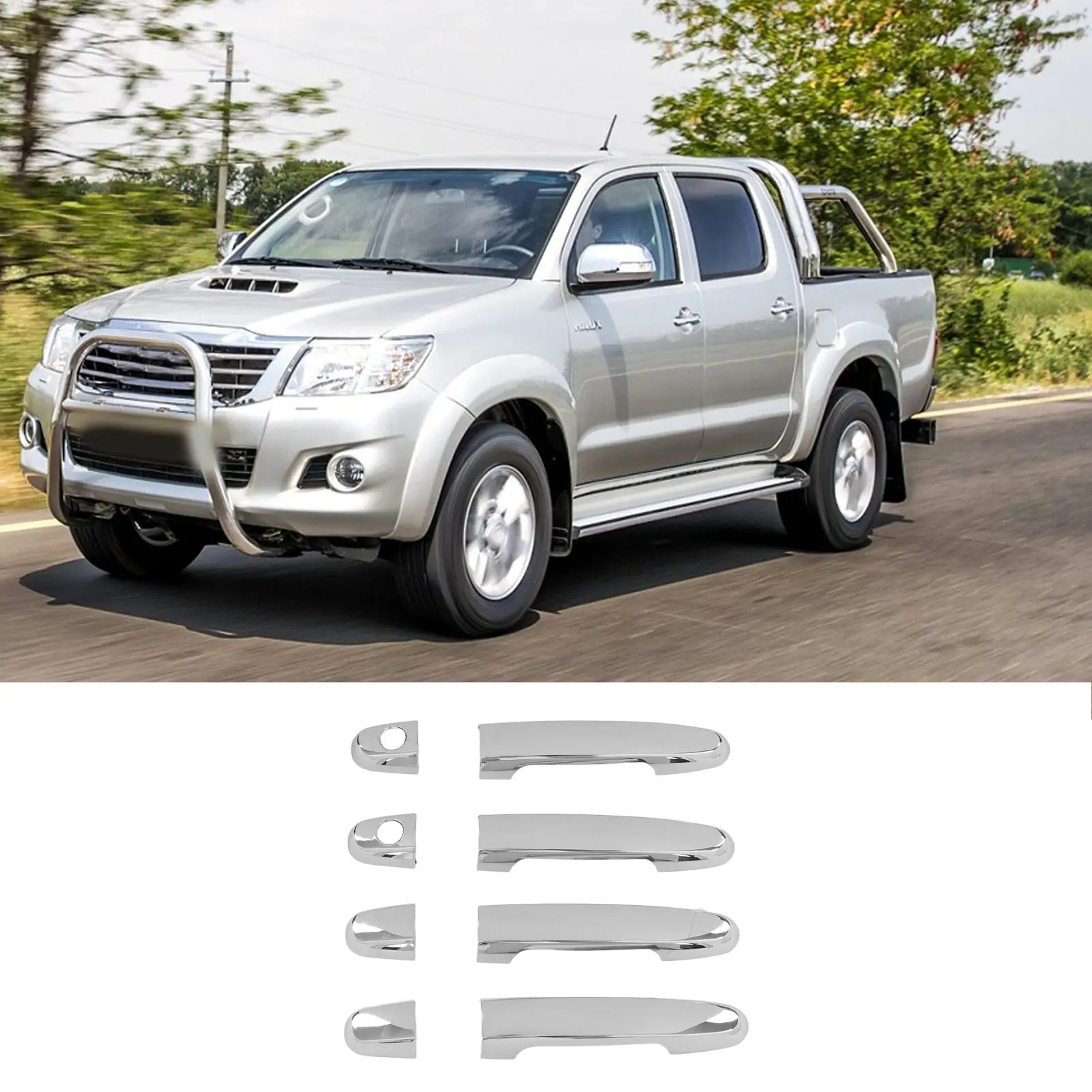 8 Pieces Exterior Door Handle Cover Chrome Trim Sticker For Toyota 8-pieces-exterior-door-handle-cover-chrome-trim-sticker-for-toyota