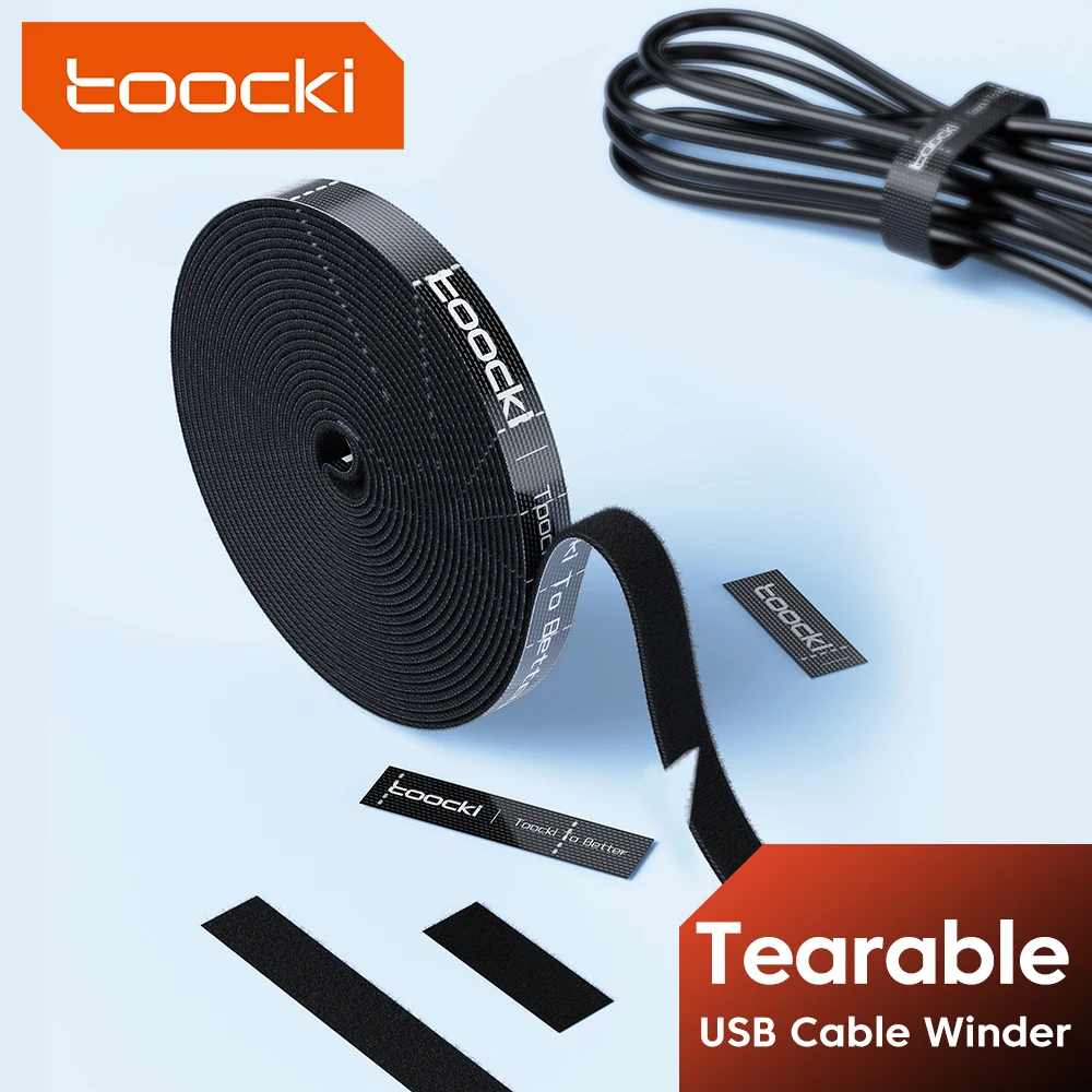 

Toocki Cable Organiser Tearable Cable Management Winder Tape Wire Protector Organizer For iPhone Mouse Earphone Cord Protector