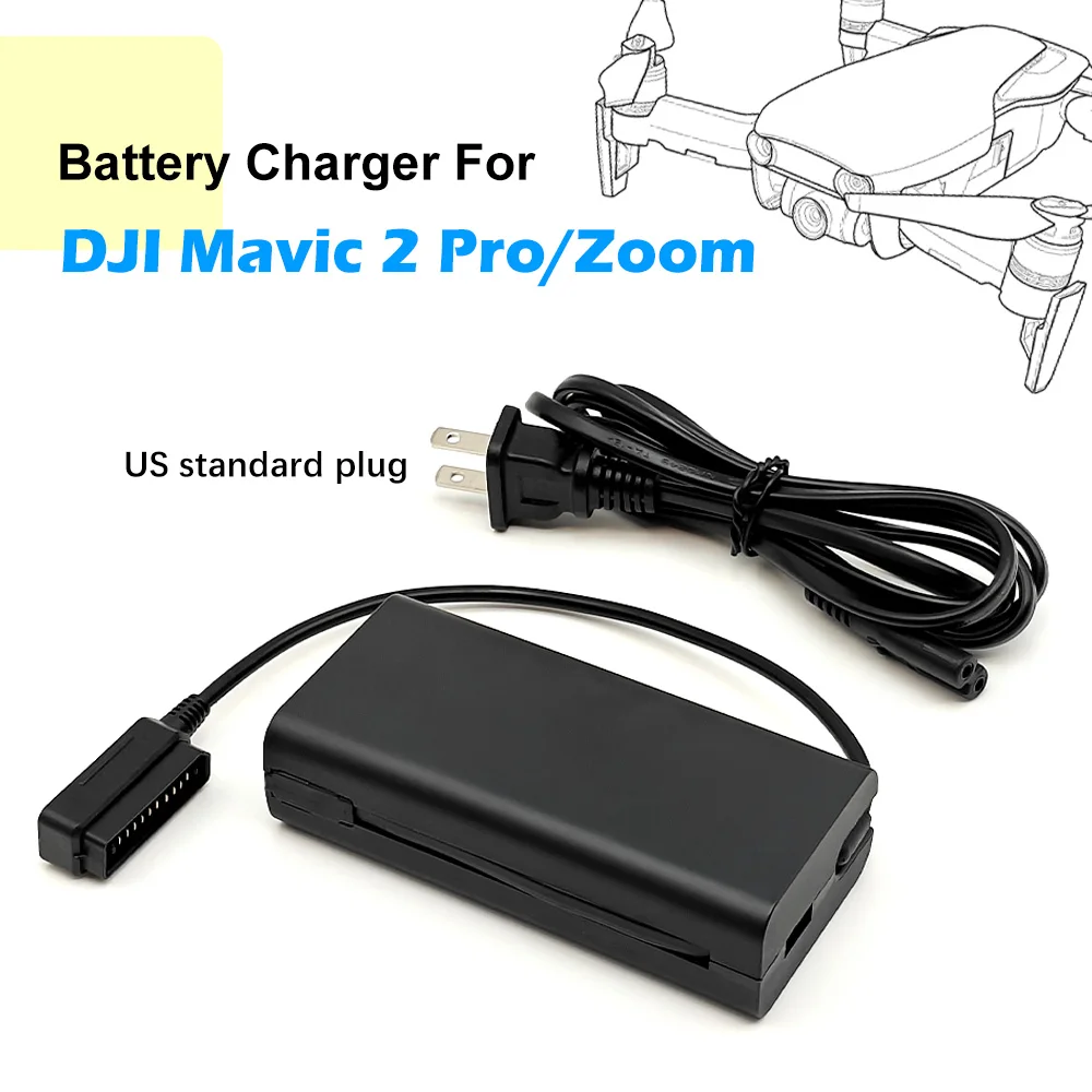 Battery Charger with AC Power Cable for DJI Mavic 2 Pro / Zoom Drone 60W Output Power Spare Parts Accessories
