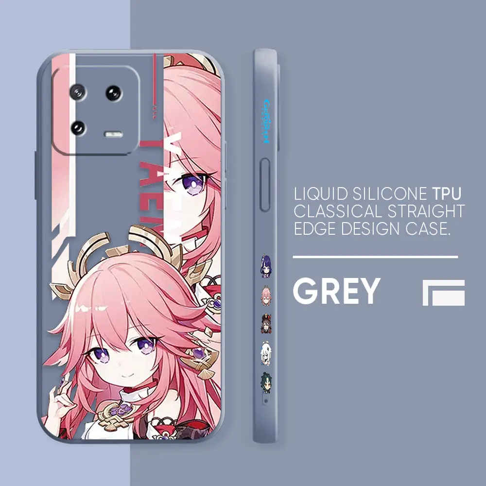 thumbnail image 1 of Phone Case For Xiaomi POCO F3 F4 F5 M2 M3 M4 M5 X2 X3 X4 X5 GT Pro 4G 5G Capa Funda Liquid Silicone Case Hot Game Genshin impact, 1 of 5
