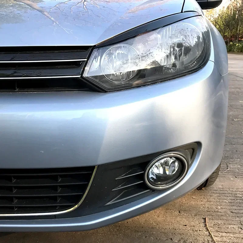 Car Headlight Cover Fit for VW Golf 6 MK6 GTI GTR 2008-2013 Car Accessories Black Headlight Eyebrow Eyelid Cover Decorative Trim