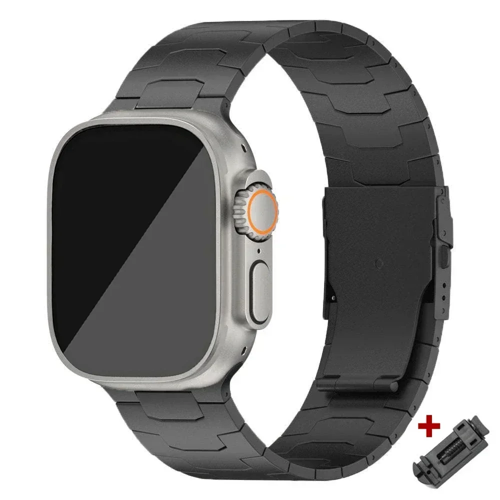 Premium Titanium Metal Bracelet for Smartwatch - Sleek Business Men's Band