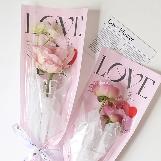 20 Pcs Single Flower Packaging Floral Wrappers for Florist Bouquet