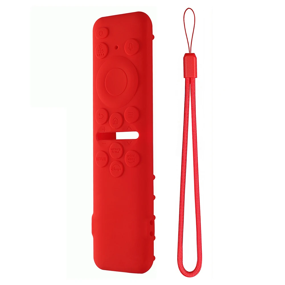 Remote Control Case Silicone Drop-Proof Shell Shockproof with Detachable Lanyard for Samsung BN59-01432A BN59-01432B BN59-01432D