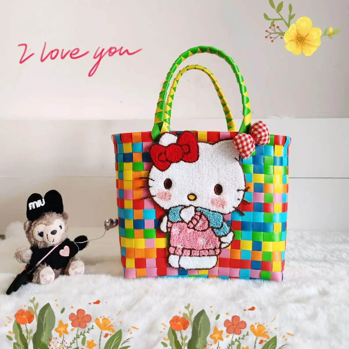 Hello Kitty Woven Handbag