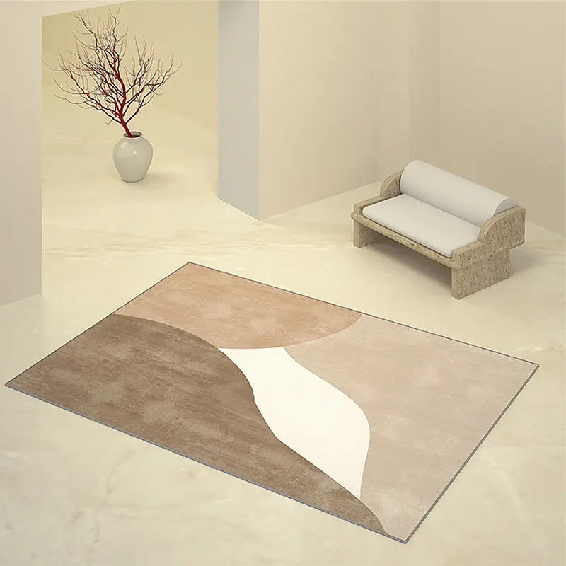 Nordic Modern Minimalist Living Room Carpet Non-slip Stain-resistant Luxury Bedroom Rug Home Decoration Fluffy Square Vortex Rug 5