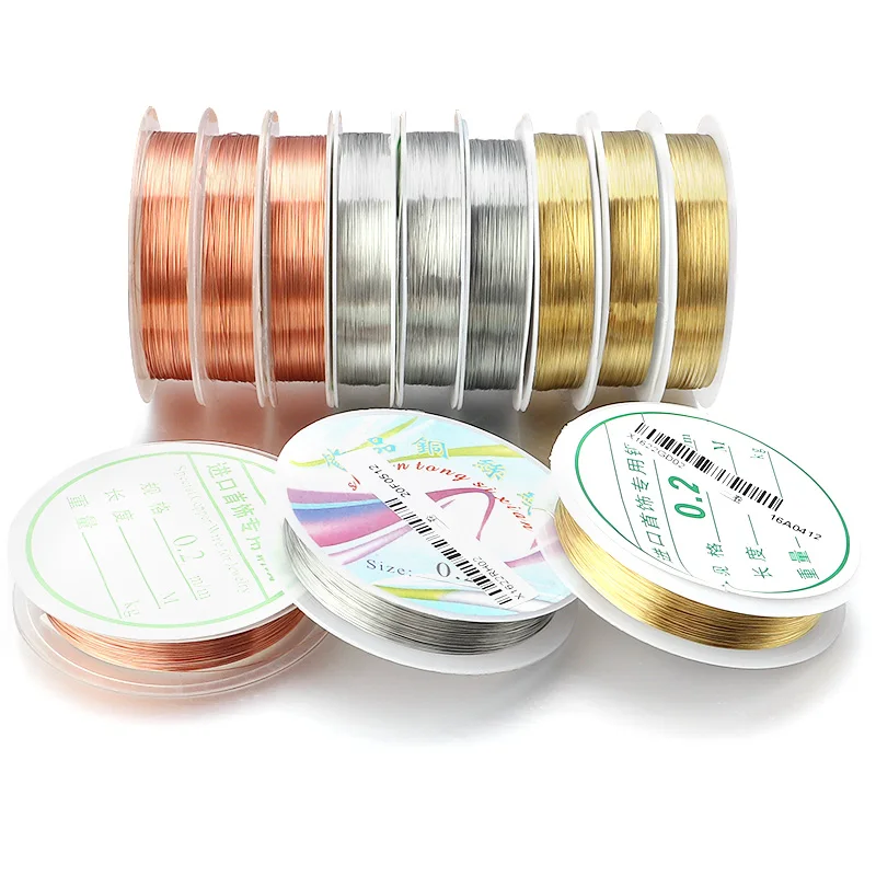 1RollCopperWiresForJewelryMakingGoldRhodiumBeadingWireCord