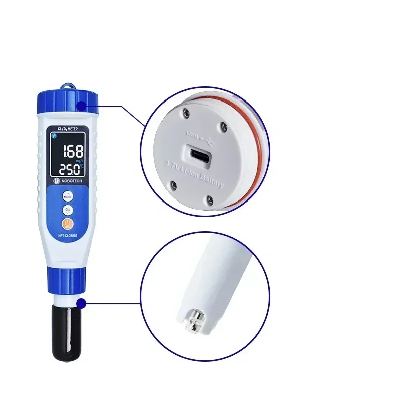 Pen type dissolved ozone meter portable residual chlorine detector 2 in 1ozone detector water dissolved