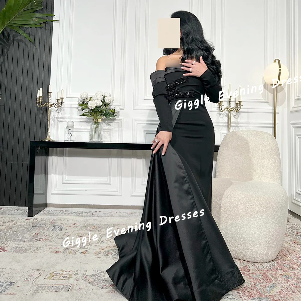 

Giggle Crepe Beading Strapless Close-Fitting Elegance Prom Gown Saudi Arab Floor-Length Evening Party Dresses for Women 2024