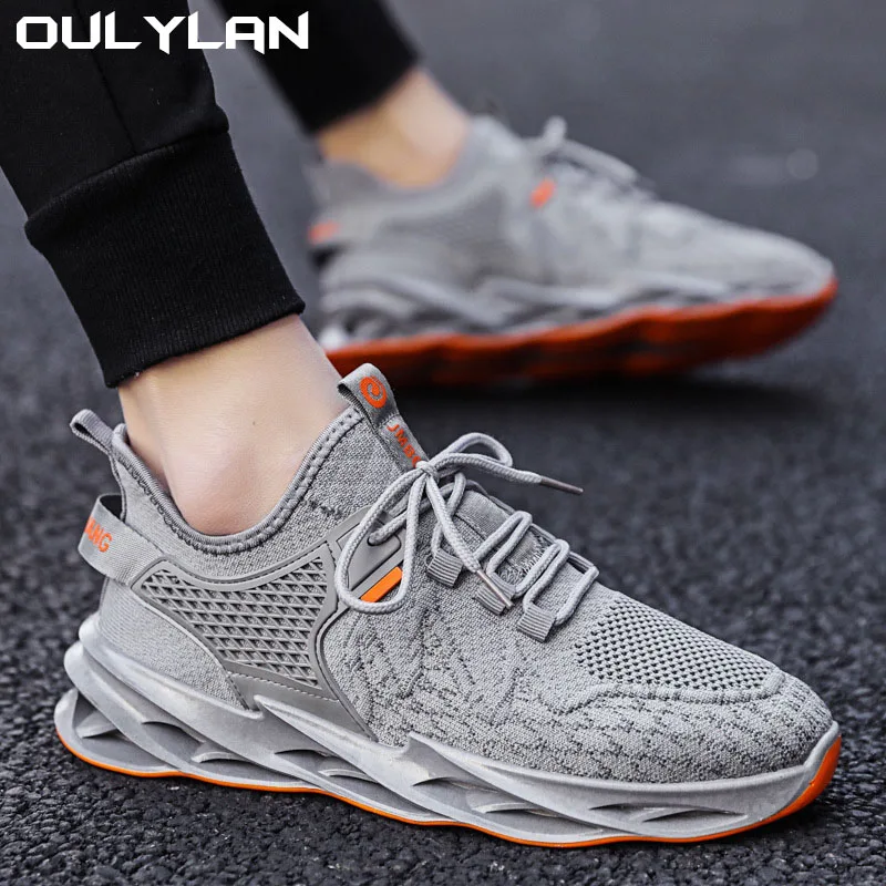 

Oulylan Beathable Mesh Cloth Shoes Men's Casual Shoes Fashionable All-Matching Sneakers Men's Shoes Flying Weaving