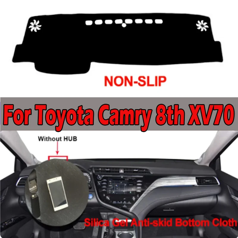 

Силиконовый чехол для приборной панели автомобиля для Toyota Camry 8th XV70 2018 2019 2020, коврик для приборной панели, нескользящий автомобильный коврик, солнцезащитный козырек, защита от грязи