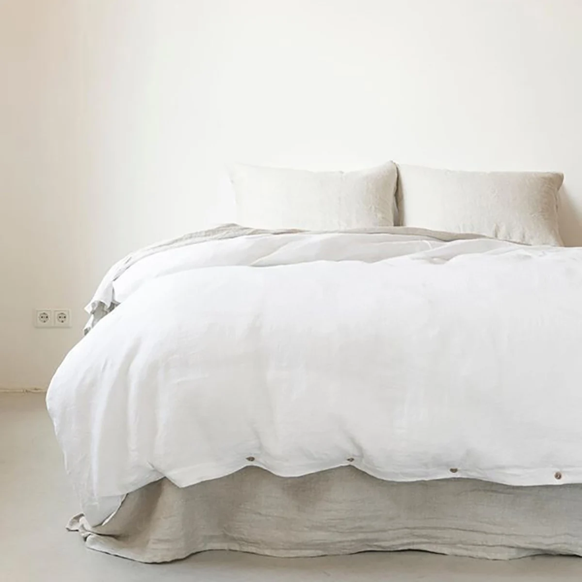 

Комплект постельного белья из чистого льна, мягкое постельное белье, Модный комплект постельного белья королевского размера (без простыни), домашний текстиль