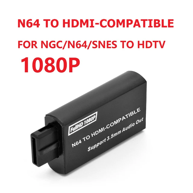 Convertidor Compatible con Nku N64/SNES/NGC a HDMI, adaptador de interfaz de transmisión de vídeo HD, consola de juegos a proyector HDTV - Image 2