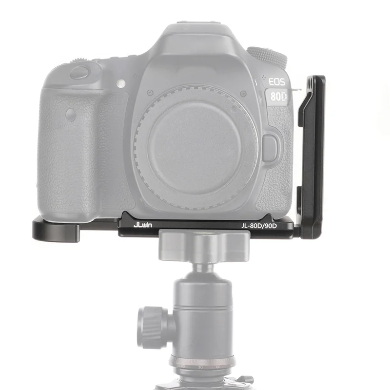 A08E-Jlwin Canon 70D 80D 90D 카메라 삼각대 용 수직 퀵 릴리스 플레이트 L 플레이트 조정 가능한 수직 퀵 릴리스 플레이트