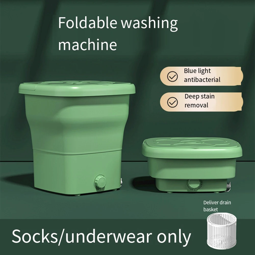 Folding Washing Machine Small Portable Laundry Machine Mini Clothes 