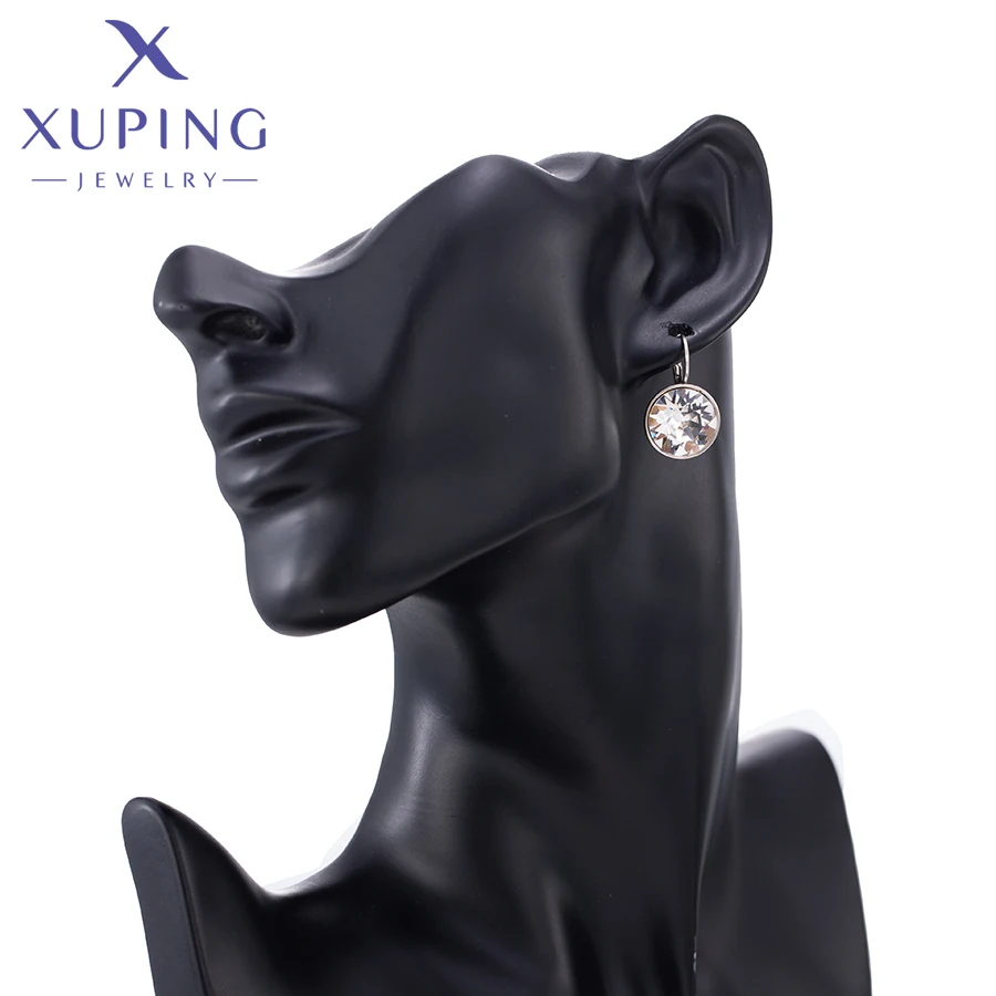 Xuping Jewelry Fashion Trendy Popular Platinum Color Crystal Earring Women Girl Birthday Gift A00615428 crystal earrings