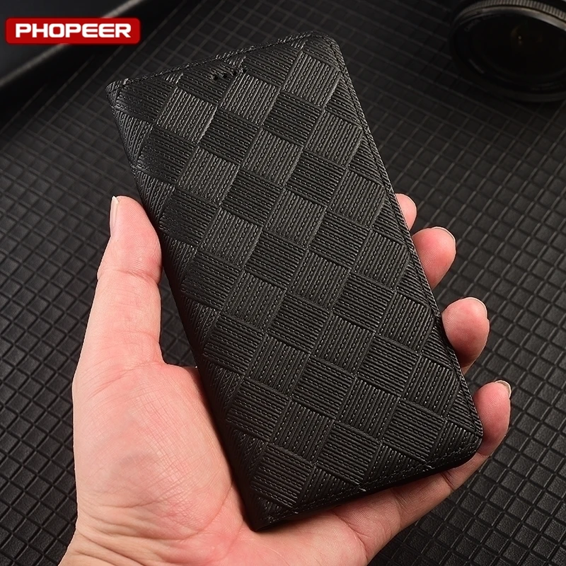 Premium Genuine Leather Flip Wallet Phone Case - Elegant and Durable Design