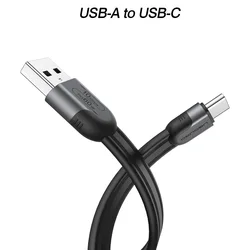 UGOURD High - Speed USB - C to USB - A Flat Ribbon Charging Cable, 60W Fast Charge, 10Gbps Data Transfer, Length Options Available - 0.3m (USB A to USB C U0044)