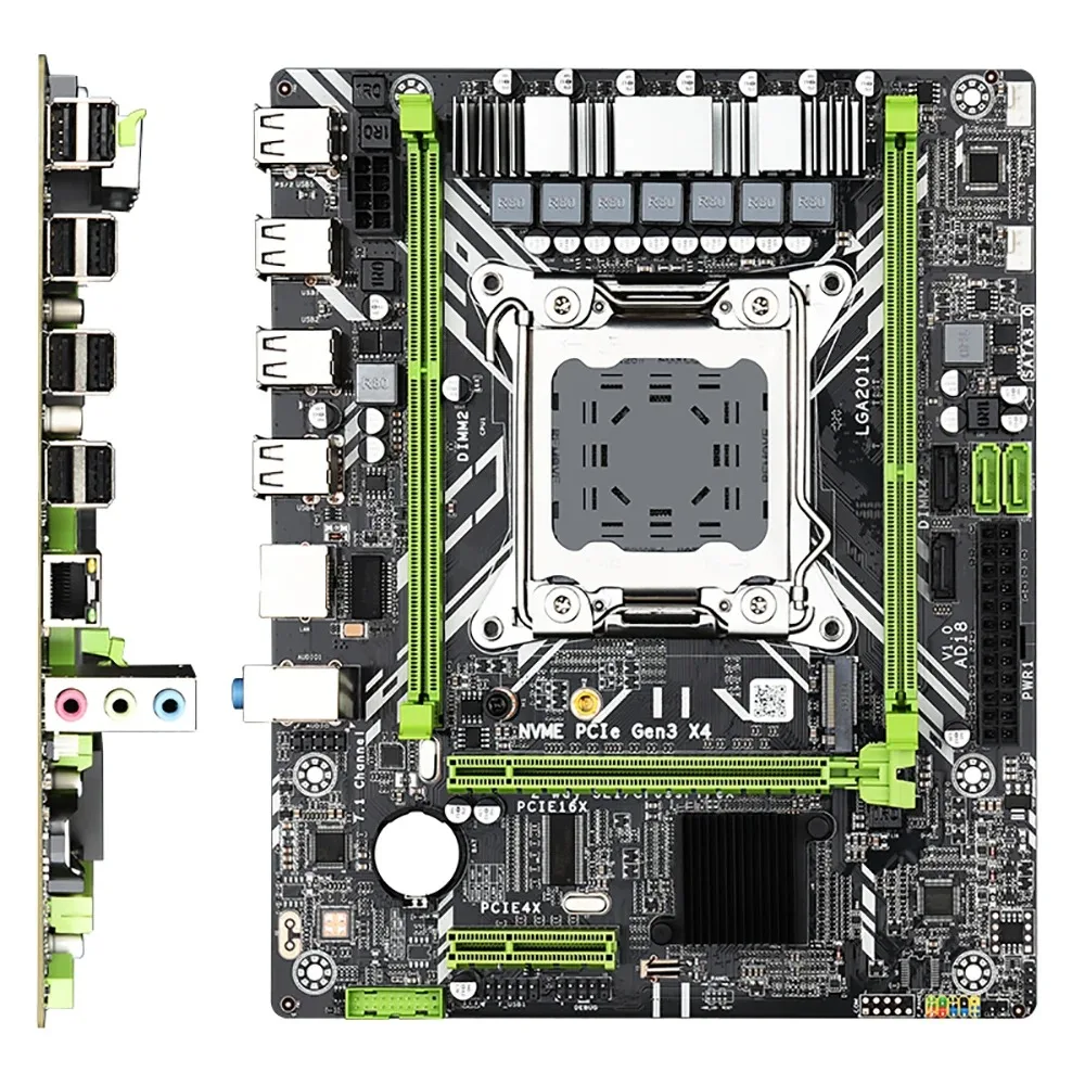 Motherboard Kit Grupo Lga 2011 Intel Xeon e5 2650 v2 2x8 = 16g Memória Ddr3 1600 Ecc Combo Servidor Nvme Sata X79d 2.0 - Imagem 5