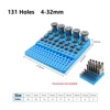 131 Holes 4-32mm CNC Milling Cutter Tool Holder Storage Box Rack Case Organizer Drill Bit Storage Box Drill Bit Endmill Tool 5