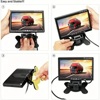 7" TFT LCD Monitor 4Pin 18 IR LEDs Night Vision Backup Parking Rear View CCD Camera System12-24V For RV Truck Trailer - Image 6