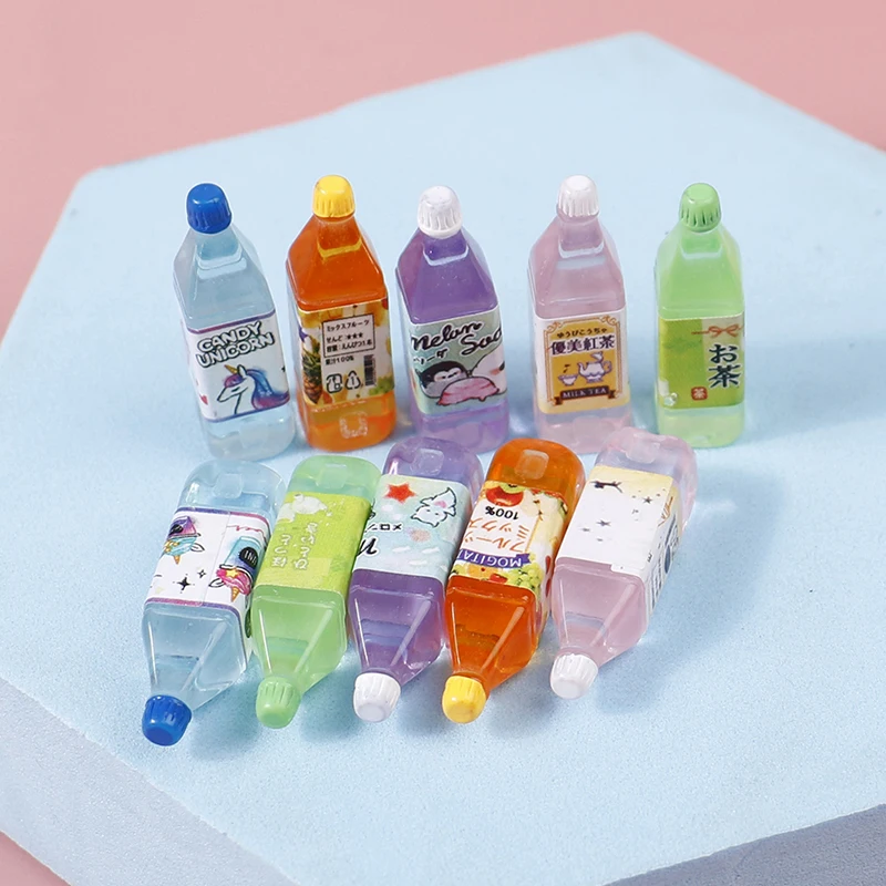 5PCS Dollhouse Miniature Japanese Juice Tea Drink Model Kitchen Food Accessories For Doll House Decor Kids Pretend Play Plays 4