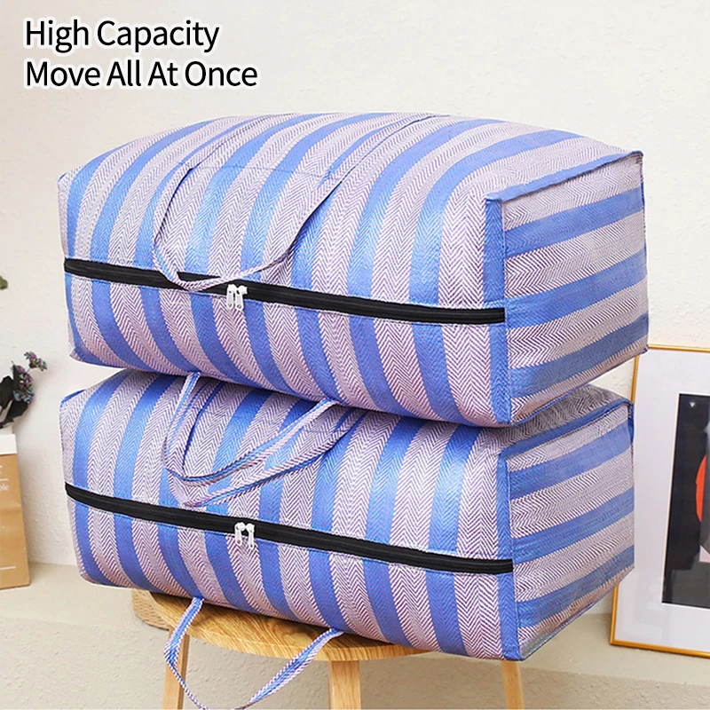 Large Capacity Storage Bag Clothes Organizers with Handle Nylon Luggage Packing Bag Moving Bag Waterproof Moisture-proof 3