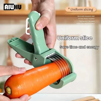 HooFun Kitchen Tools Stainless Steel Vegetable and Fruit Slicer Multi Functional Salad Slicer Kitchen Accessories 1