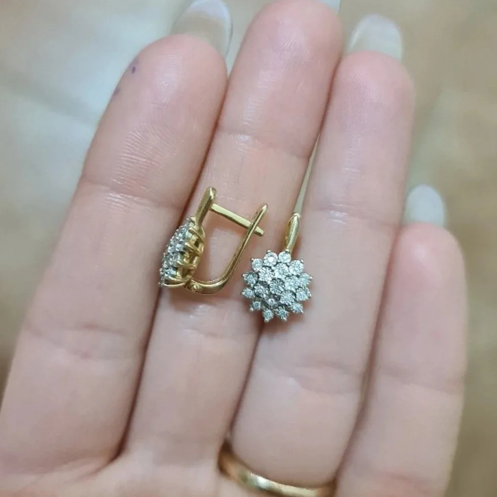 Luxury Female White Crystal Clip Earrings Charm Gold Color Vintage Wedding Jewelry For Women