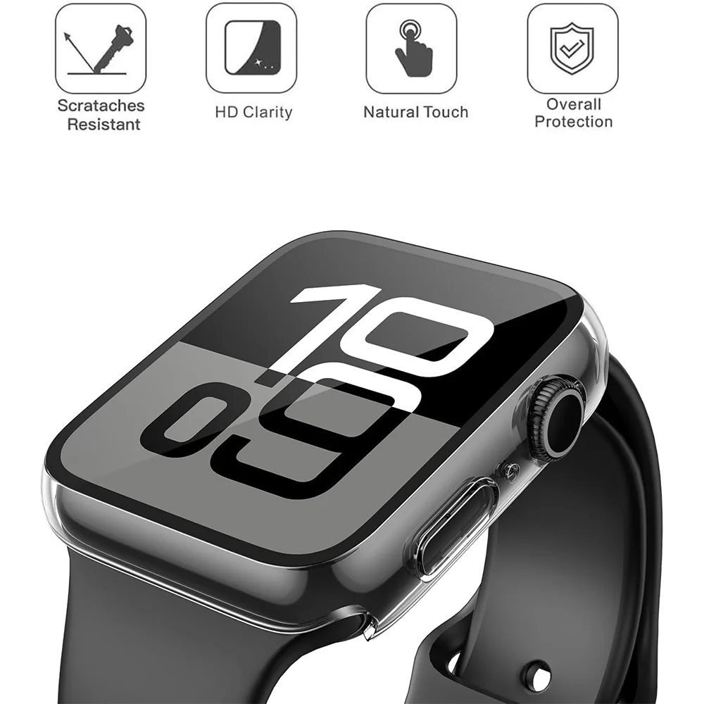 Premium Tempered Glass Apple Watch Case with Screen Protector