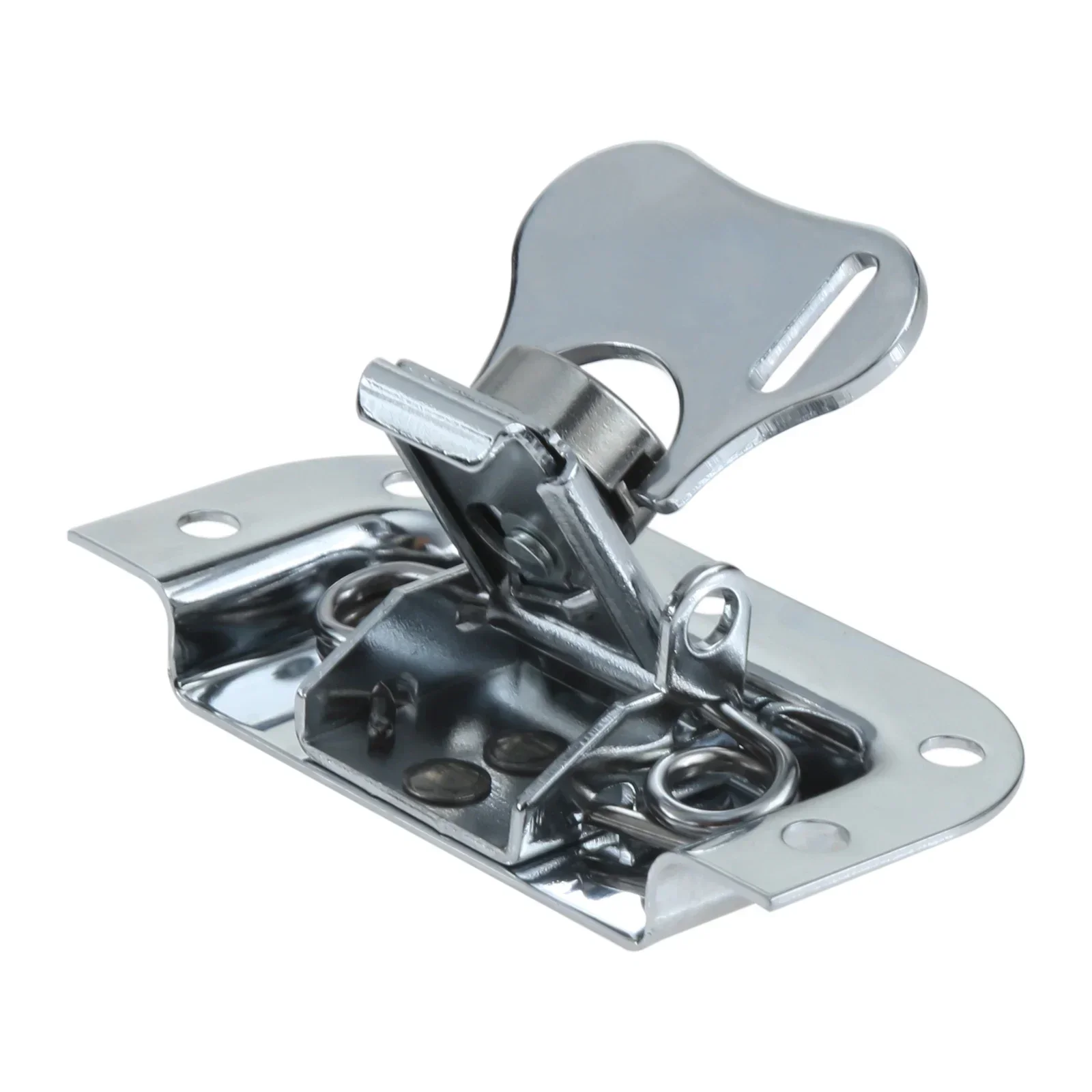 Furniture Hardware Toggle Latches Decorative Latches Buckle Clamp 4pcs Metal Butterfly Twist Latch 82*77mm Built-in Invisible Lock Spring Loaded Recessed Buckle Flight Box Chest Toolbox Cabinet
