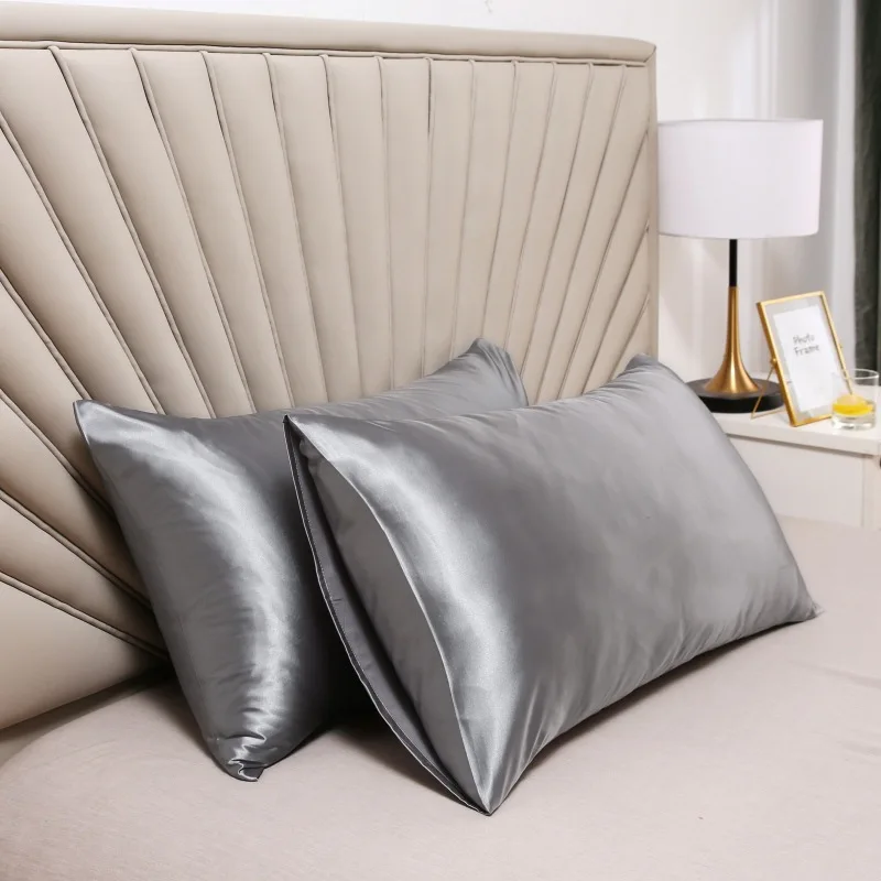 100% Silk Pillowcase Pillow Cover Silky Satin Hair Beauty Pillowcase Comfortable Pillow Case Home Decor Pillow Covers.