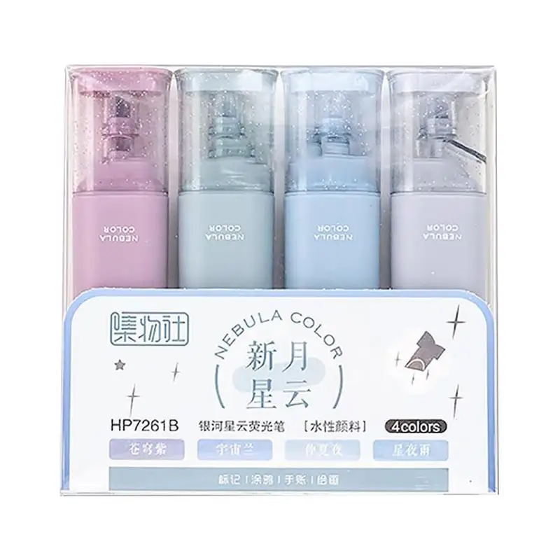 Glitter-Highlighter-Markers-4-Nebula-Colors-Flash-Pens-Nebula-Markers ...