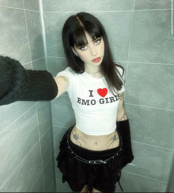  I Love Emo Girls Long Sleeve T-Shirt : Clothing, Shoes & Jewelry