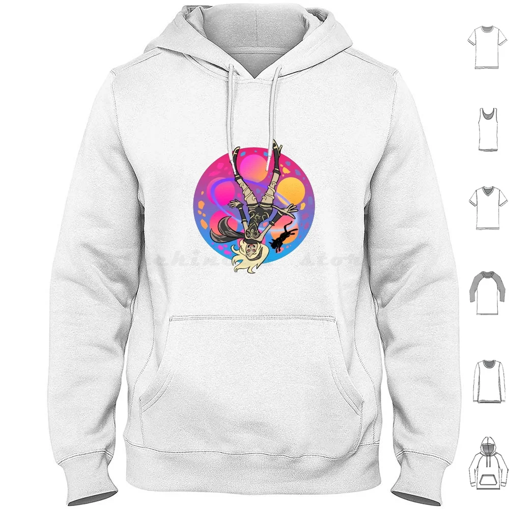 Gravity Rush Felpa Con Cappuccio In Cotone Manica Lunga Gravity Rush Gravity Rush 2 Kat Dusty Videogiochi Cartoon